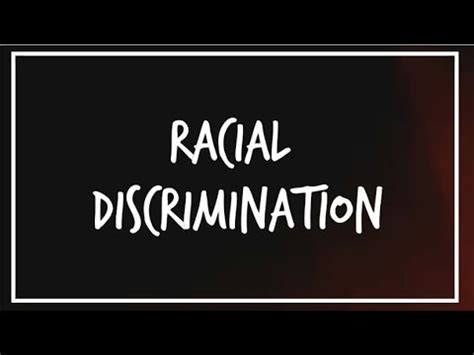 An essay about discrimination